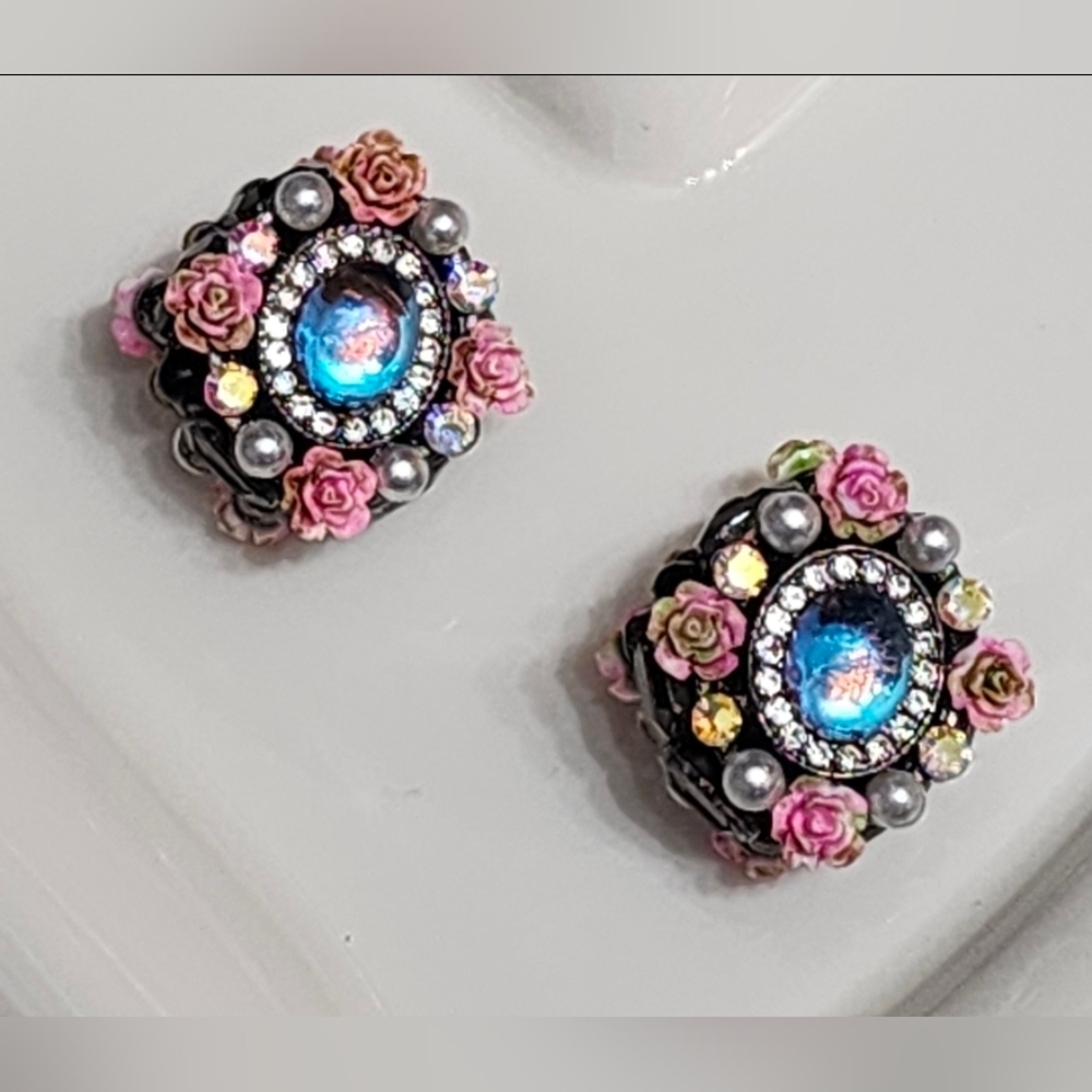 Fancy Beads Rose‎ Rhinestone Pearl Beaded Pen Jewelry Making 2 Pc